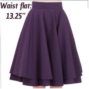 NWT Alice Moon Essential Elegance Purple Layered Full Skirt ModCloth XS Alt